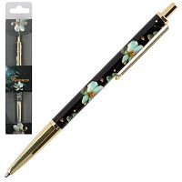 Ручка подар. авт. шар. Fiorenzo "Анемон" 253078 синяя,0,7мм,метал.корп.,с рис.,карт.футл.