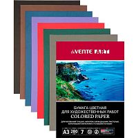 Папка для художественных работ А3  7л. deVENTE "Art" 2135406 бум.7цв.,270г/м2,пластик/уп.