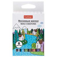 Мелки восковые  8цв. ХАТ "Art Time" 090285 кругл.корп.,d-9мм,к/к,е/подвес