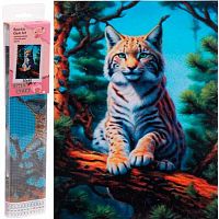 Мозаика алмазная DIAMOND "Рысь" 30*40см,полн.выкл.,в рулоне 684-0991