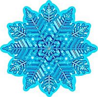 0.7-66-5239 Украшение на скотче "Снежинка" (блёстки) (10шт) (МО)
