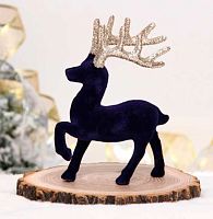 Фигурка НГ "Зимний олень" 196-1186 сапфир,9.5*4.5*12см