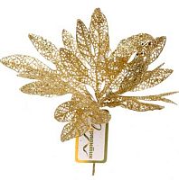 Ветка декоративная "Сказочный листопад" 201-2424 золото,25см
