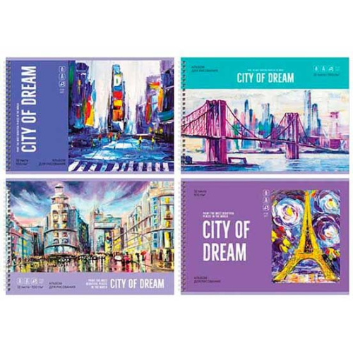 Альбом для рис.32л. BG спираль "City dream" 10884 асс.