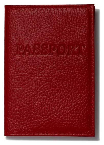 Обложка д/паспорта ИМИДЖ Passport 1,01гр-ФЛОТЕР-201 натур.кожа,красн.,тисн.конгрев