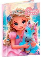 Записная книжка А7  48л. Проф-Пресс "Принцесса и единорог-2" 48-8625 тв.обл.,глянц.лам.