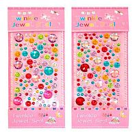 Наклейка декор. стразы  9*15 "Горошек" Р22072-9 Ткн1008-1