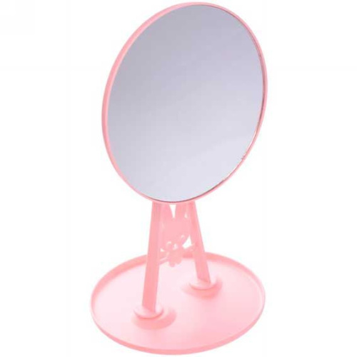 Зеркало настол. "Mimi Selfie" круг,одностор.,пластик.оправа,розов. 695-015