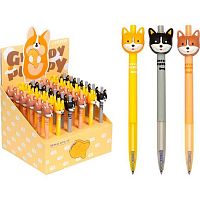 Ручка авт. масл. шар. deVENTE "My Little Corgi" 5070627 синяя,0,7мм,подар.с декор.эл.,асс.