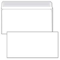 Конверт 110*220мм Е65 БЕЛЫЙ стрип,80г/м2,евро 11002 (76415,1781,163081)