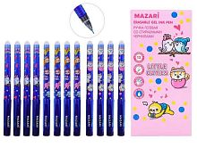 Ручка гелевая "Пиши-Стирай" MAZARI "Little Cuties" M-5468-70 синяя, 0,5мм,цв.пласт.корп.,карт.уп.