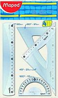 Набор геом. MAPED (4предм.) 242820 (линейка 20см,трансп.,2угол.) блист.