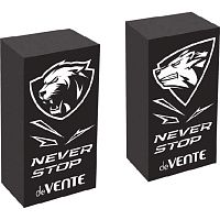 Ластик deVENTE "Never Stop" 8030407 чёрный с дизайн.,50*28*7мм