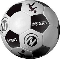 Мяч футбольный NEXT SC-1PVC300-BW1 ПВХ,1слой,5р.,камера рез.,машин.обр.,с иглой