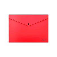 Папка-конверт на кнопке А4 EK "Fizzy Classic" 50175 красная,непрозр.,пластик,140мкм