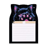 Блок для записи с карандашом КОКОС "Cosmo Cat" 253089 на магните 40л.,14*10см