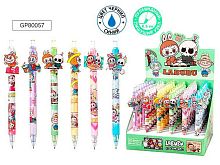 Ручка детск. авт. гелевая MAZARI "Зубастик" GP80057 синяя,пулевидн.,0,5мм,асс.