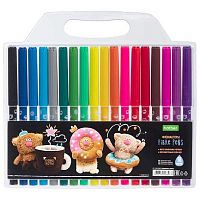 Фломастеры 18цв. ХАТ "Кофейные коты" 091083 ECO,блистер,е/подвес