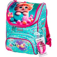 Ранец школьный deVENTE "Mini. Candy Cat" 7030401 жёсткий,35*26*20см,светоотраж.элем.,800гр.