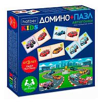 Игра ХАТ "Домино+Пазл. Автогонки" 36157 (28карточек)