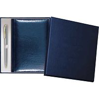 Набор подар. (ежедневник 2027г. А5 168л. ATTOMEX кож.зам. "Visa" т.-синий+ручка шар.) 2237732
