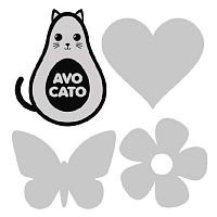 Набор наклеек световозвращающих deVENTE "Avocato" 9083216 серебр.-белые,6,5*5,5см