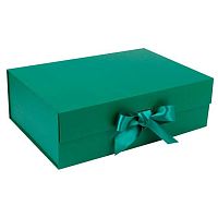 Коробка подар. КОКОС "Бантик" 253937 зелёная (20*28*9см)