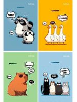 Блокнот А6  24л. Проф-Пресс "Мультяшные животные-1" Б24-4696 цв.мелов.обл.,асс.