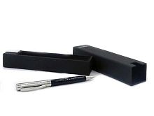 Ручка подар.шар. INTELLIGENT CE-285А синяя,0,5мм,чёрн.метал.корп.с  прям.рифл.,футл.