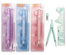 Готовальня INTELLIGENT (3предм.) DJ-307 с линейкой,блистер