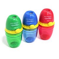 Точилка с контейнером 1отв. KEYROAD KR973412 пластик,асс.