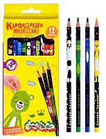 Карандаши пластик. 12цв. Каляка-Маляка "С персонажами" КККМ12-ПЕР кругл.корп.,к/к