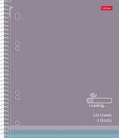 Тетрадь120л. (клетка) ХАТ спираль "Wi-Fi" 33931 перфор.,лам.soft-touch.4цв.разд.