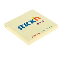 Кл.бумага д/заметок 76*76мм HOPAX 100л. 21007 (822587) пастель жёлтая