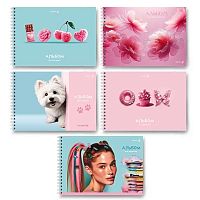 Альбом для рис.40л. SVETOCH спираль "Люблю розовое" А232 (01619) выб.лак