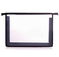 Папка д/тетрадей А4 ПЧЕЛКА ПМ-А4-02 "Б/цв чёрная" пластик,на молн.