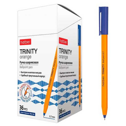Ручка масл. шар. ХАТ "Trinity orange" 083437 синяя,0,7мм