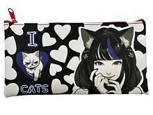 Пенал-косметичка CENTRUM 205*108 "Аниме I love cats" 73973 на молнии,полиэстер
