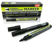 Маркер перм. INTELLIGENT CY-10 чёрный,пулев.,2-3,5мм
