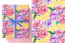 Бумага упак. 100*70см Микрос "Пионы" глянц.(1лист в рулоне) Ч47921_1 80гр/м2