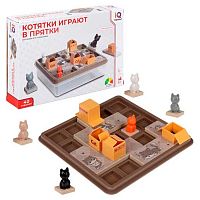 Игра настольная логическая 1TOY IQ ТРЕНИНГ "Котятки играют в прятки" Т25566