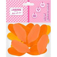 Декор. элементы deVENTE "Перья гусиные натуральные" 8130404 оттенки оранж.,5-10см,5гр