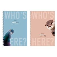 Тетрадь 96л. (клетка) А4 ХАТ спираль "Кто здесь?" мат.лам.,перфор.,асс.