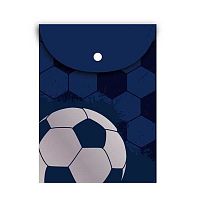 Папка-конверт на кнопке А6 (115*165мм) КОКОС "Football King" 251330 непрозр.с рис.,пластик,150мкм