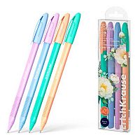 Набор масл. шар. ручек  4шт. EK Ultra Glide Technology U-108 "Stick Pastel Bloom" 61272 синий,1мм