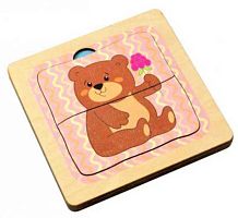 УЦЕНКА Пазл дерев. Десятое королевство "Зверята" трехсл. 00731