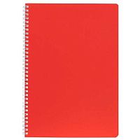 Тетрадь 96л. (клетка) А4 ХАТ спираль "SoloMatte-Красный шёлк" лам.софт-тач