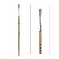 Кисть щетина № 4 круглая Альбатрос 4Х0612