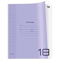 Тетрадь 18л. (клетка) BG пластик.обл. "UniTone. Neon. Сиреневая" 08931