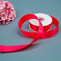 Лента 2,5см*22,85м атласная коралловая Микрос ч37736